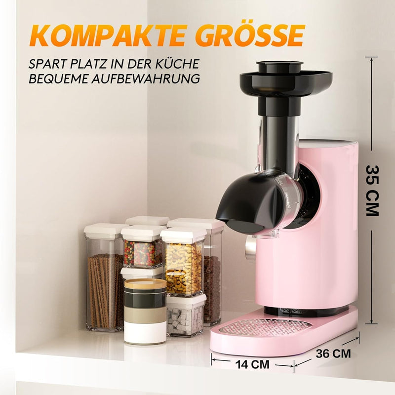 Aobosi Slow Juicer Entsafter Gemüse und Obst Profi Entsafter mit Ruhiger Motor & Umkehrfunktion & Sa