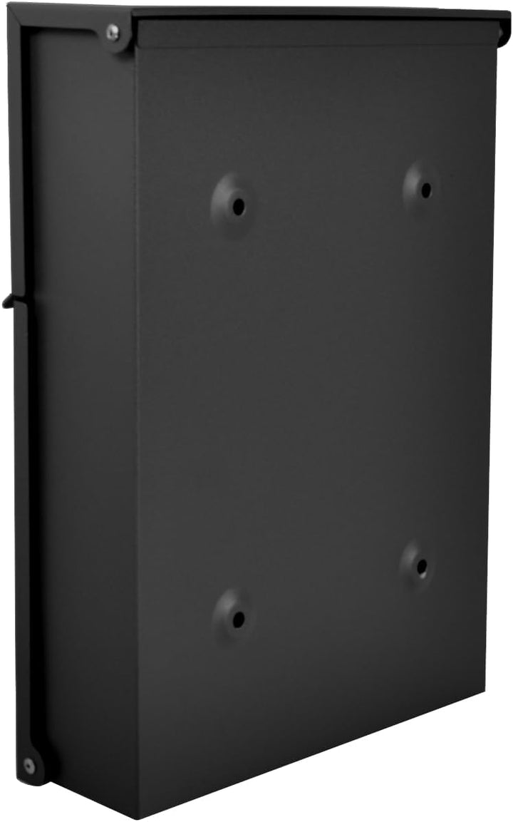 Designer Briefkasten Wandbriefkasten Postkasten ohne Zeitungsfach Schwarz Matt RAL 9017 Mini 30x23 c