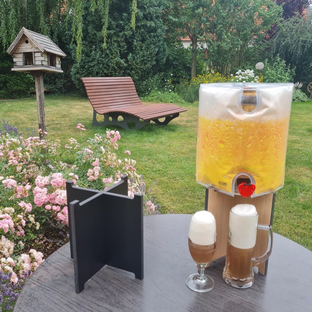 Black Friday 2in1-5 Liter Fasshalter oder gedreht als Weinflaschenhalter Zapfstelle Bierfasshalter f