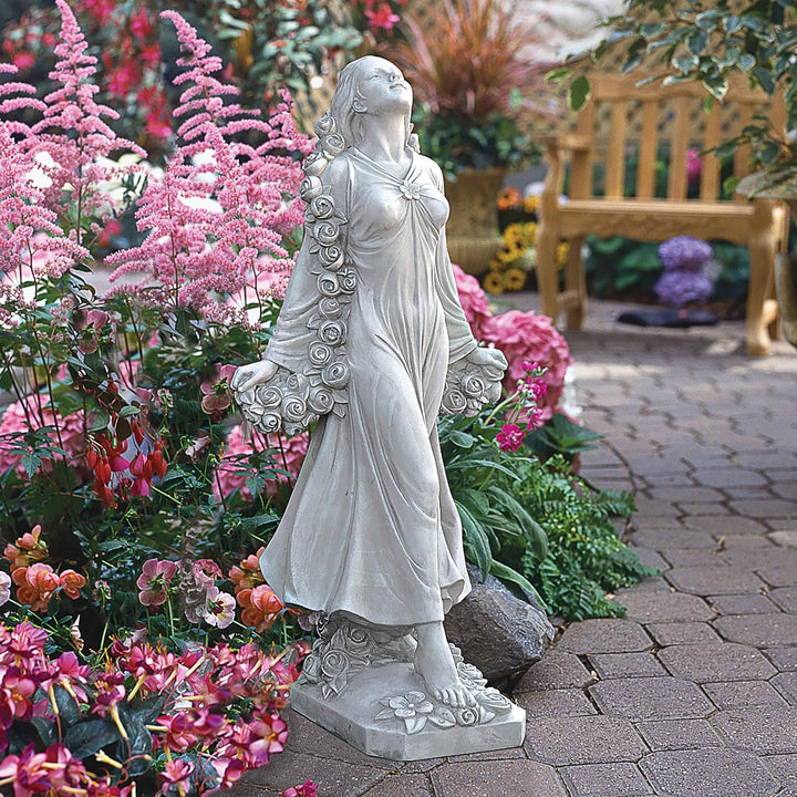 Design Toscano Statue Flora die göttliche Schutzherrin der Gärten, Masse: 37 x 37 x 77.5 cm 9 kg Sin
