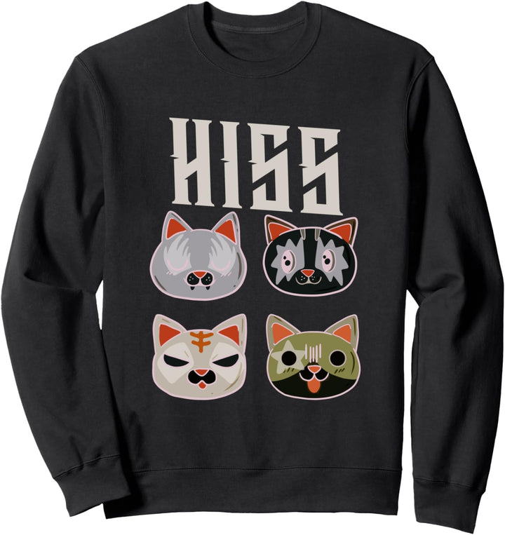 Kiss Cat Citty Death Metal Rock Music Sweatshirt