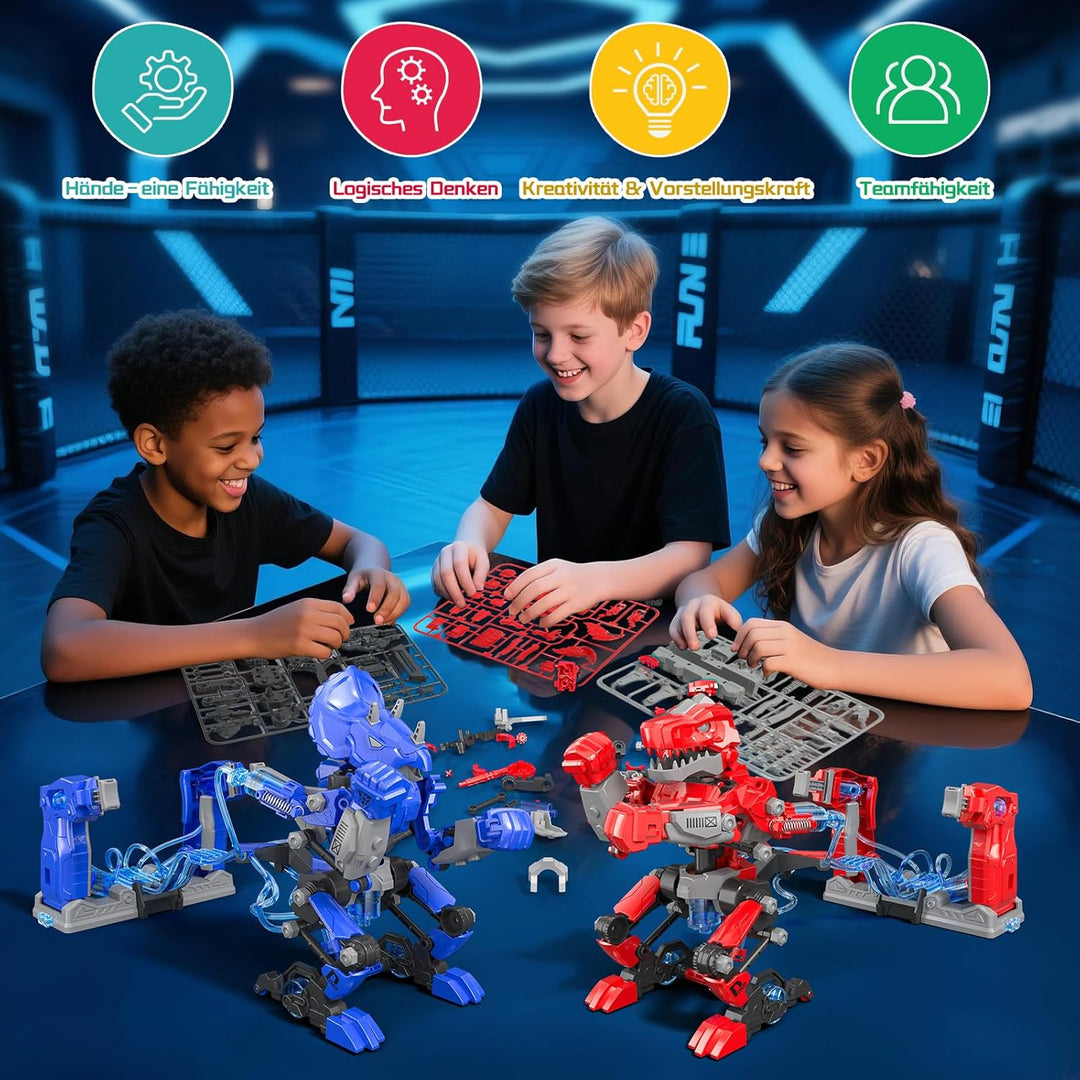Experimente für Kinder ab 8 9 10 11 12 13 14, Bauen Sie Zwei Hydraulische Boxroboter Baukasten, Expe