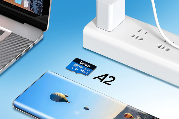 Lexar 633x 512GB Micro SD Karte, microSDXC UHS-I Karte + SD-Adapter, Bis zu 100 MB/s Lesen, Speicher