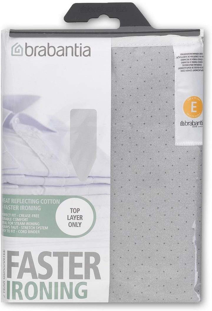 Brabantia 317309 Silikonbezug 135 x 49 cm Schaumstoff E Bügeltisch (135 x 49 cm) 2mm Schaumstoff Met