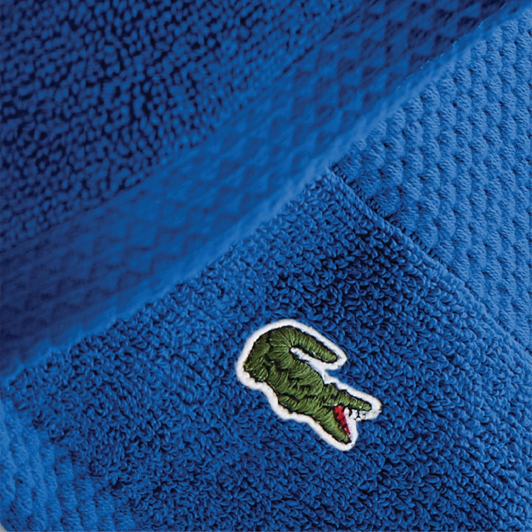 Lacoste Heritage Supima Handtuch, Baumwolle, Surfblau, 40,6 x 76,2 cm Hand Towel 16x30 Blau (Surf Bl