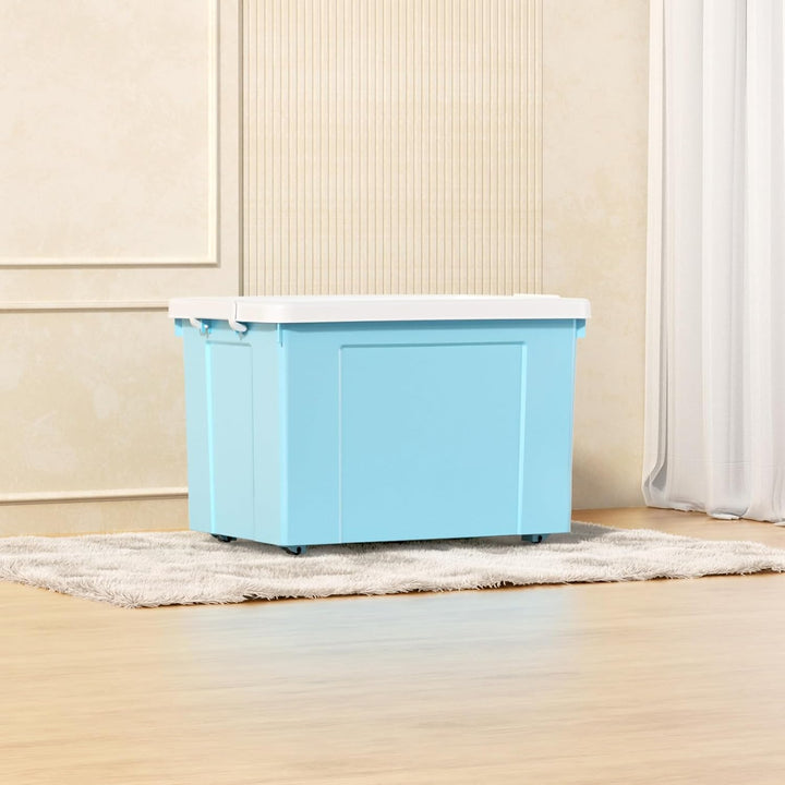 Cetomo 90 l x 6 Kunststoff-Aufbewahrungsbox, Tragetasche, Organisationsbehälter mit robustem Deckel