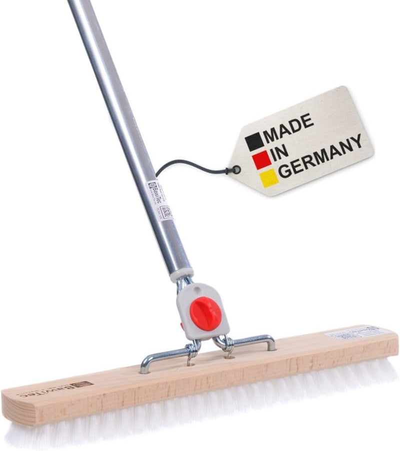 BawiTec XXL Schrubber 40cm 4-Loch-Wechselsystem mit Stiel Bodenschrubber Schrubberbesen Scheuerbürst