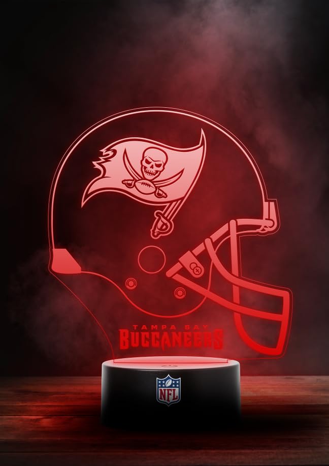 Great Branding Tampa Bay Buccanneers NFL LED Lampe Licht Logo Helm, Wechselmodus mit 6 unterschiedli