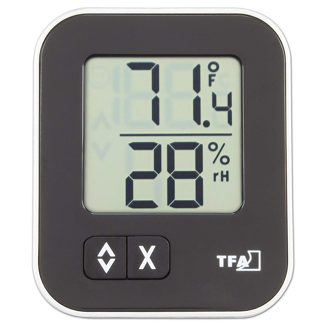 TFA Dostmann digitales Thermo-Hygrometer Moxx, 30.5026, zur Raumklimakontrolle, Luftfeuchtigkeitsmes