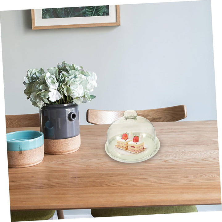 Cabilock Kuchendeckel Etagere Mit Glaskuppel Cupcake-servierplatte Tortenständer Mit Deckel Dessert-