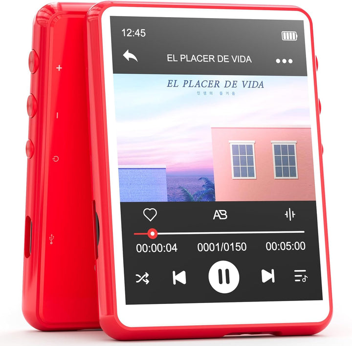 MECHEN 64GB MP3 Player Bluetooth, 2,4 Zoll Touchscreen MP3 Player mit Kopfhörer, FM-Radio, Dictaphon