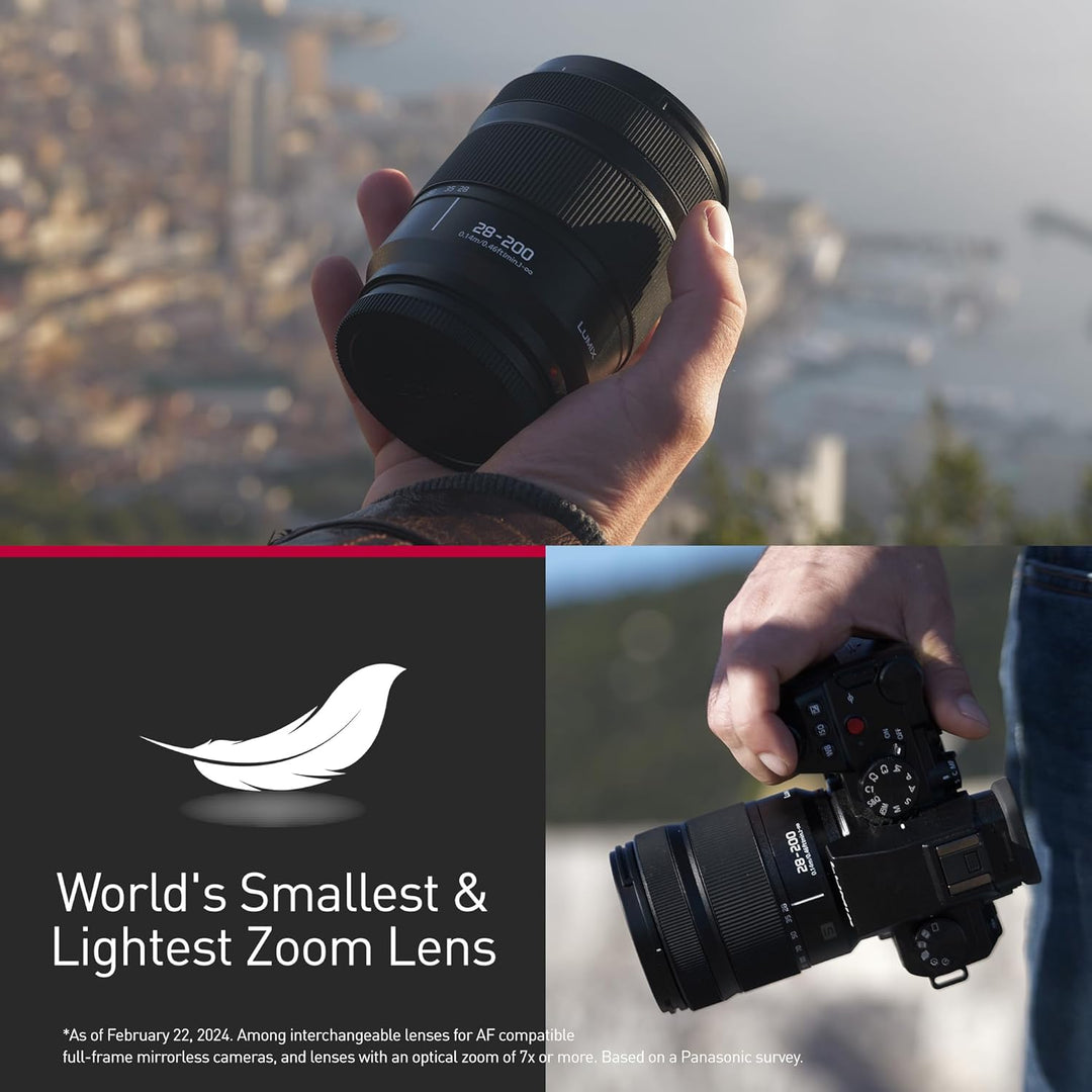 Panasonic Lumix S-R28200E 28-200 mm F4.0-7.1 Makro-OIS-Objektiv, Vollformat-Kameraobjektiv, Weit- bi