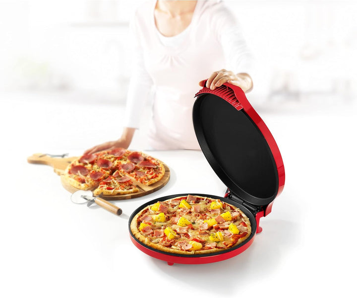 Princess Pizza Maker mit 30 cm Durchmesser – mit antihaftbeschichtete Platten für frische und tiefge
