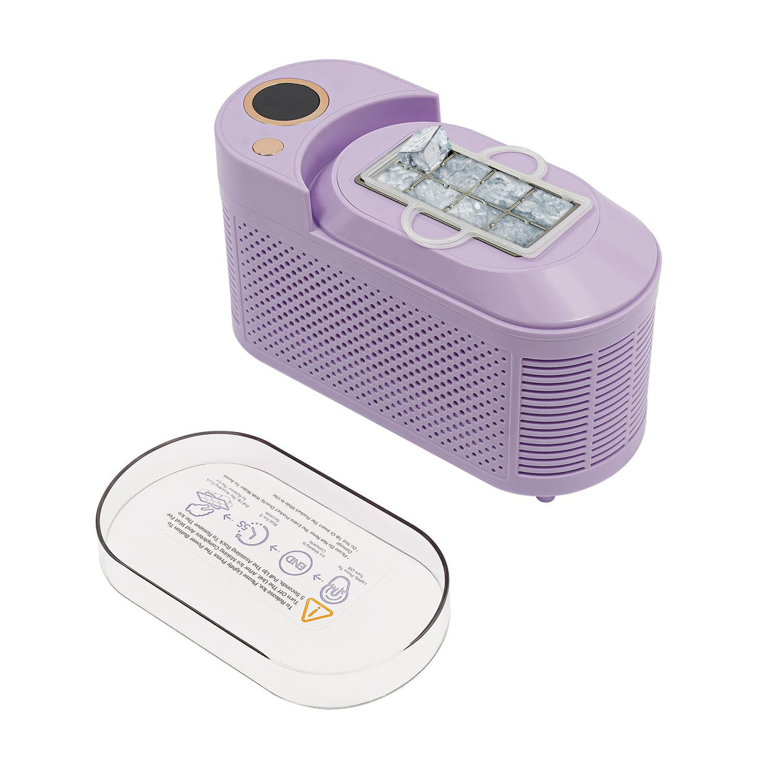 Eiswürfelmaschine Tragbarer Eiswürfelbereiter 120W Mini Eismaschine 8 Würfel in 10-15 Min mit 12V Au