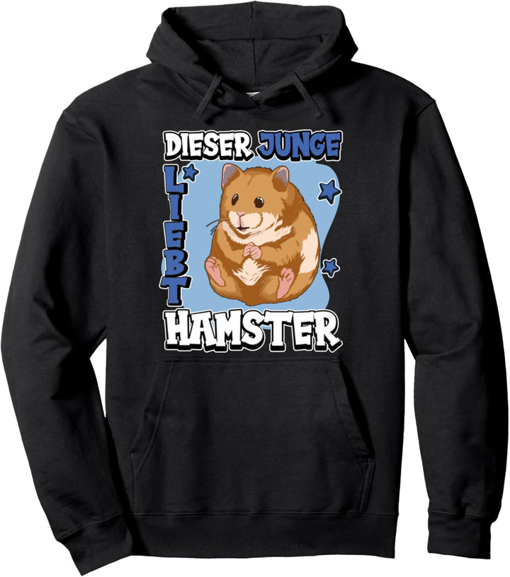 Kinder Dieser Junge liebt Hamster Pullover Hoodie