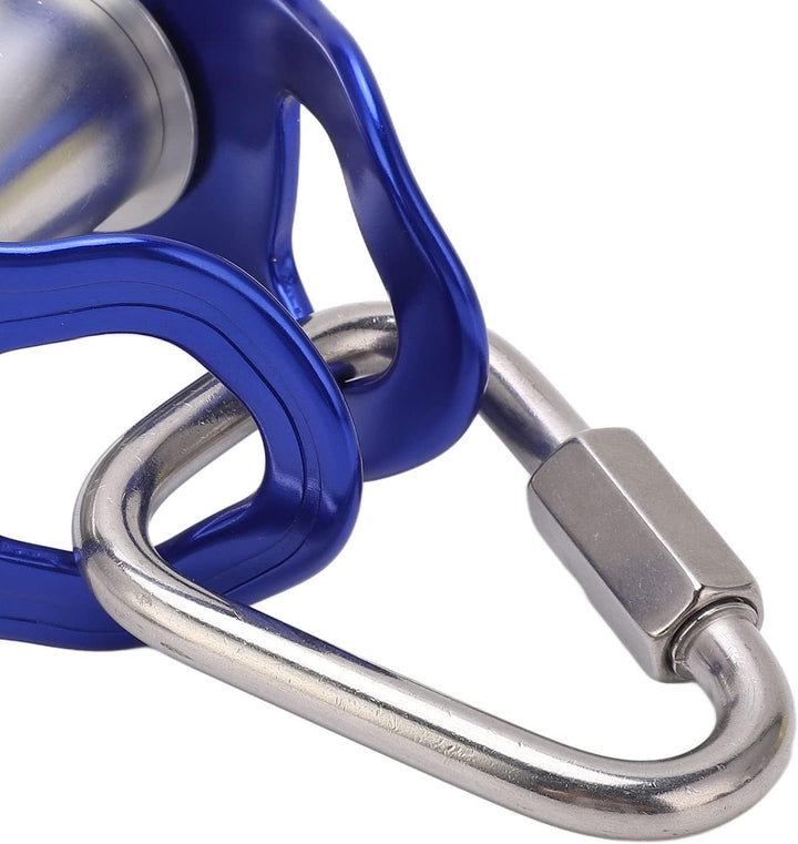Slackline Pulley, Robuster Outdoor Sport Pulley Slider für Zipline Hindernisparcours Training, Blau