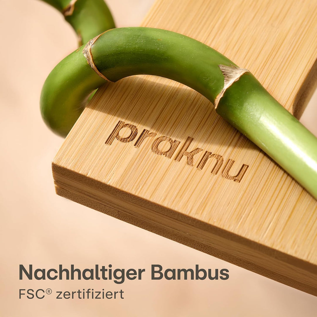 Praknu Klappbarer Toilettenhocker aus FSC® Bambus-Holz – 𝗥𝘂𝘁𝘀𝗰𝗵𝗳𝗲𝘀𝘁𝗲𝗿 WC-Hocker für Erwachsene - Erg