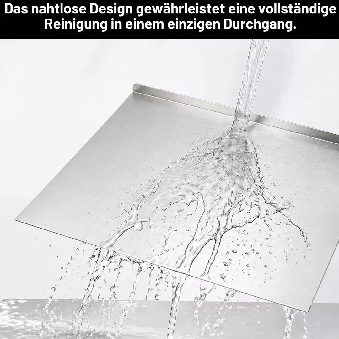 Edelstahl Schneidebrett mit Kante, Edelstahl Arbeitsplatte, Küche Schneidbrettchen, Schweres Schneid