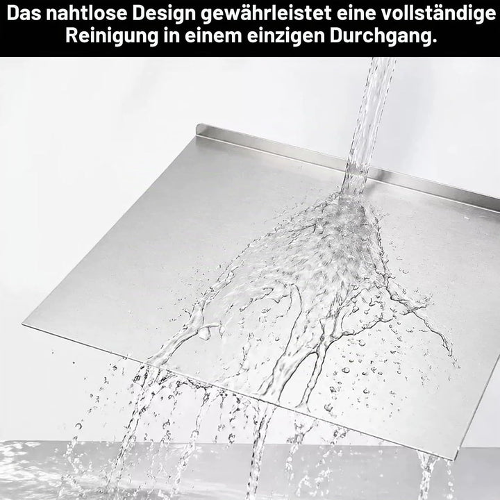 Edelstahl Schneidebrett mit Kante, Edelstahl Arbeitsplatte, Küche Schneidbrettchen, Schweres Schneid
