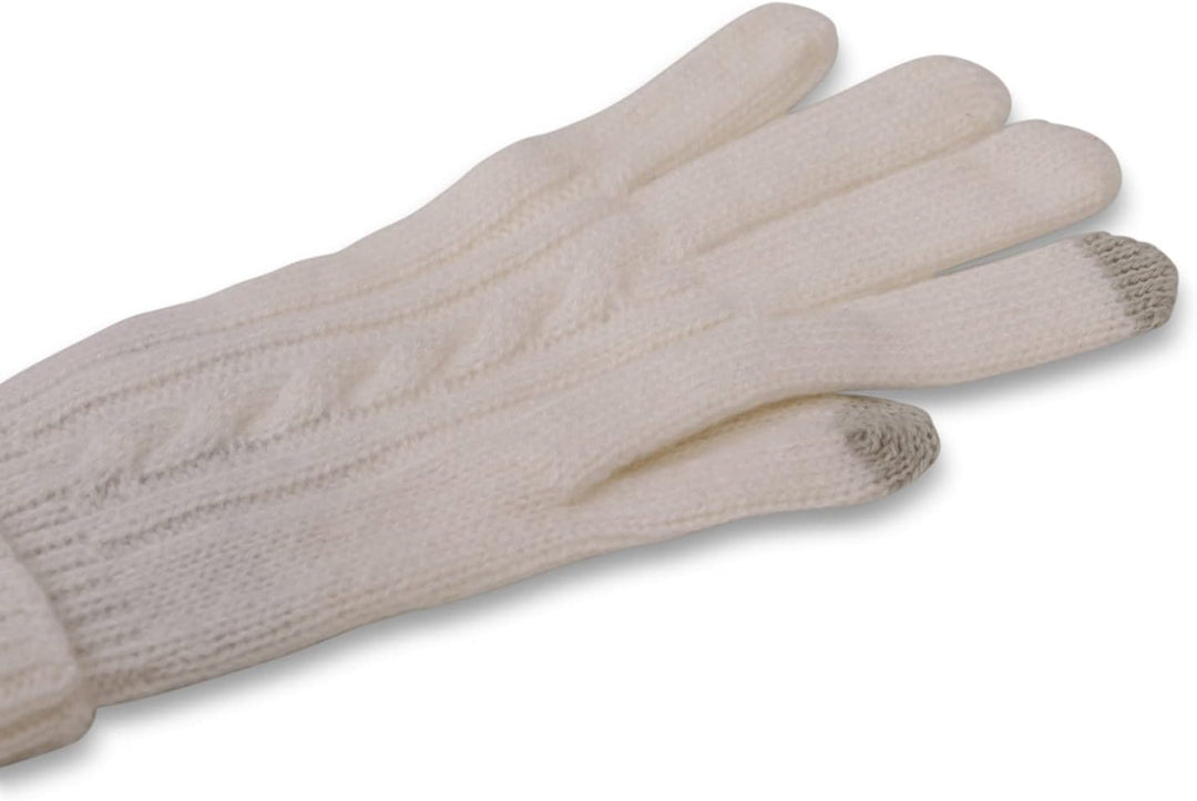 Edle 100% Kaschmir Handschuhe mit Muster, Touchscreen tauglich für Damen und Herren (S/M und L/XL) L