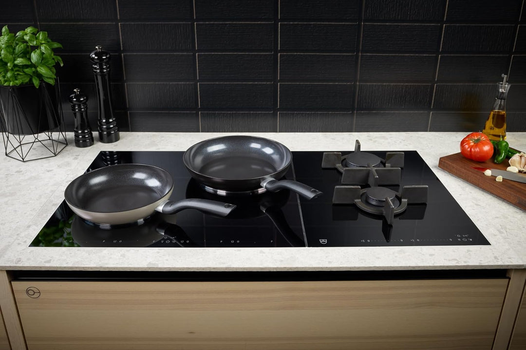Fissler Essential/Keramik-Pfannen Set 24 cm & 28 cm – hergestellt ohne PFAS/PTFE – nachhaltige besch