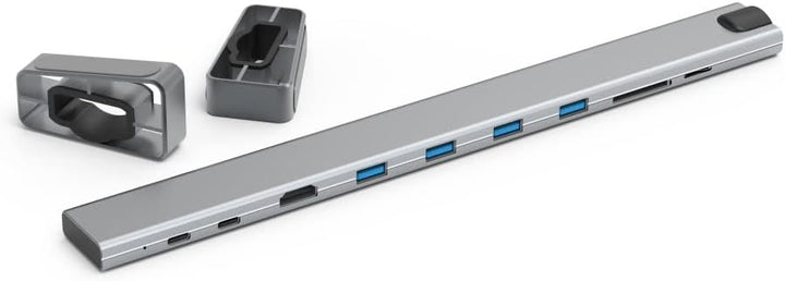Hama USB C Hub 9 Ports Dockingstation mit abnehmbaren Standfüssen (Multiport Adapter 1x HDMI 4K, 4x