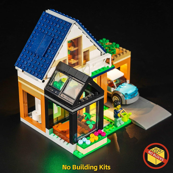 Led Licht Set für Lego Family House and Electric Car 60398 (Kein Lego), Dekorationsbeleuchtungsset f