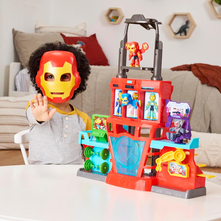 Marvel Iron Man and his Awesome Friends elektronisches Iron Quartier Spielset für Jungen und Mädchen