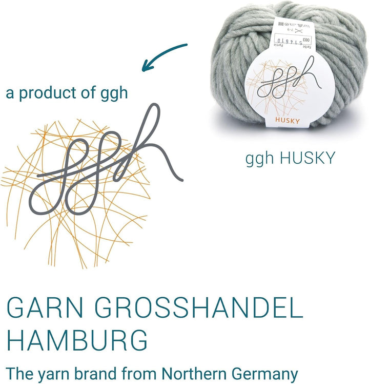 ggh Husky Box - 6 Knäuel - dicke Wolle aus Schurwolle - gegeignet zum Stricken oder Häkeln - Farbe 0