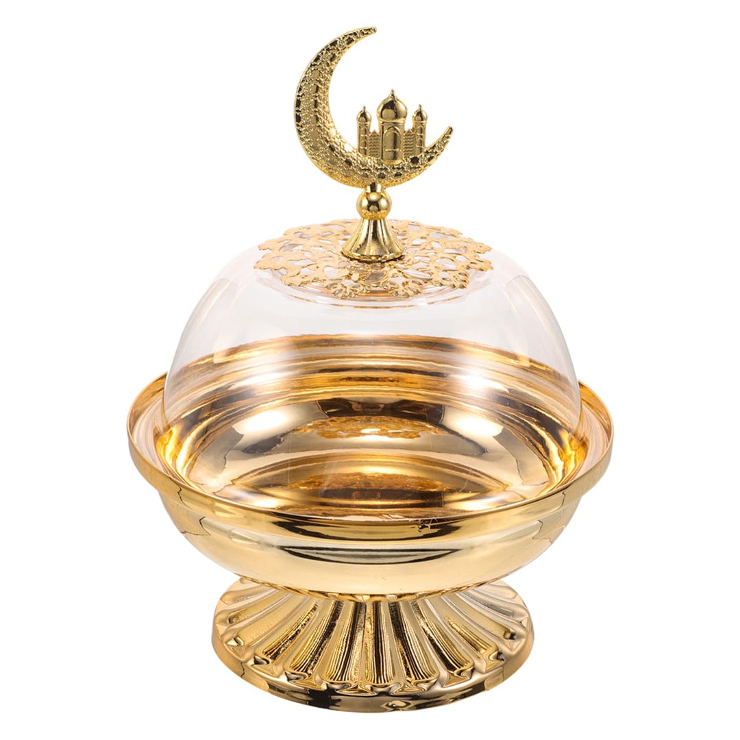 DOITOOL Eid Serving Tray mit Deckel Middle East Obstplatte Wiederverwendbarer Snack-teller für Datte