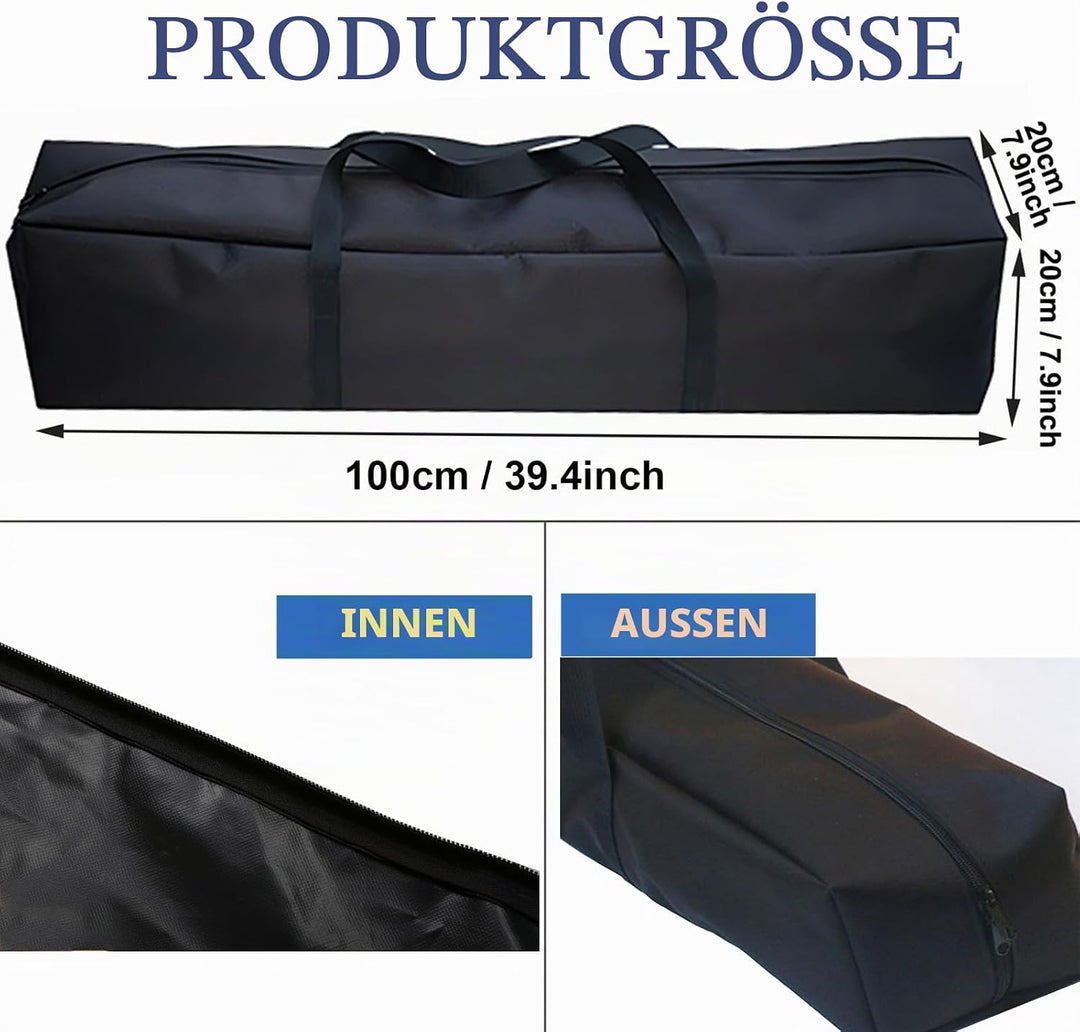 Tceapoo Tragbare Zeltstangentasche 100/120/150cm, wasserdichte Zeltstangen Tasche Gestängetasche Tra