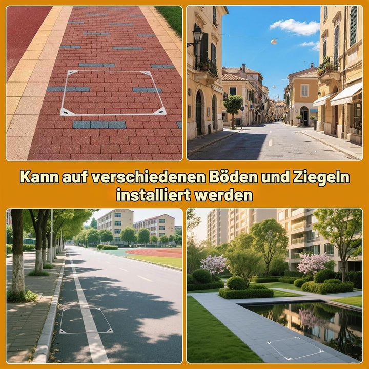 uyoyous Schachtabdeckung 300x300mm 201 Edelstahl Versenkte Schachtdeckel mit Rahmen Unsichtbare Scha