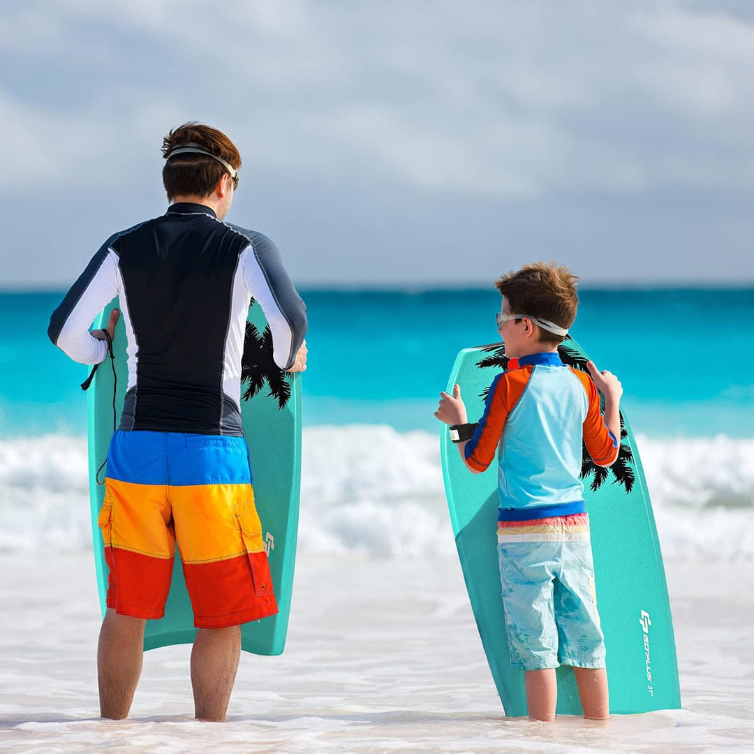 RELAX4LIFE Schwimmbrett tragbar, Schwimmboard mit Halteleine, Rutschfestes Surfbrett für Kinder &amp; Er
