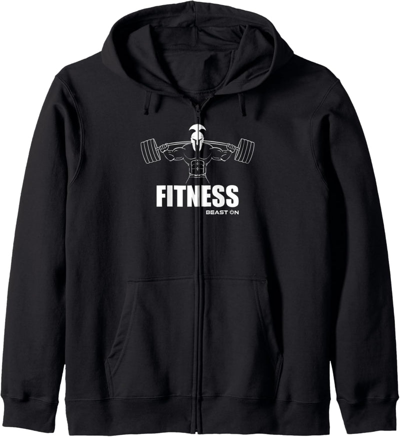 FITNESS | Beast ON | GYM Motivation Fitness Sprüche Kapuzenjacke