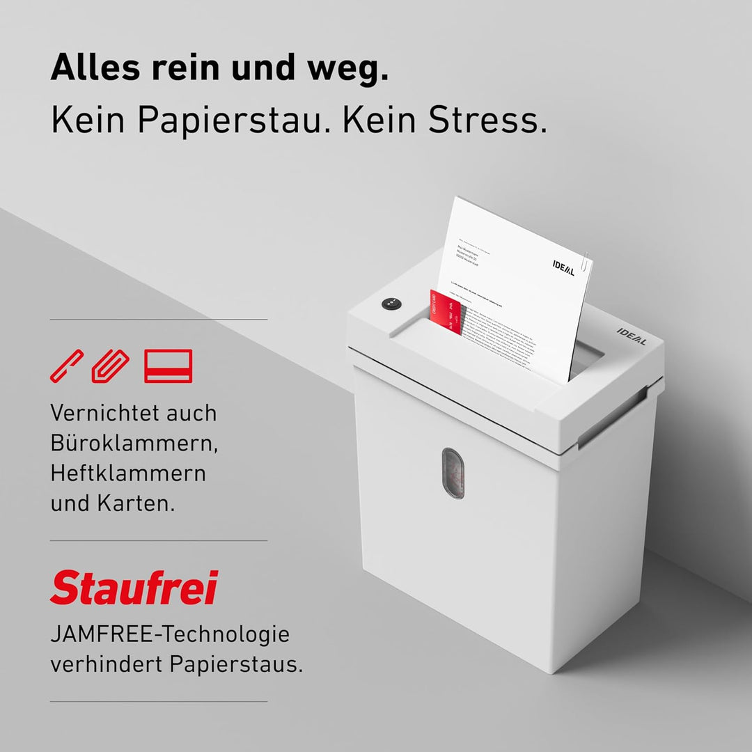 IDEAL Shredcat 8200 CC – Aktenvernichter mit Partikelschnitt (4×40 mm, P-4), bis zu 14 Blatt, hochwe