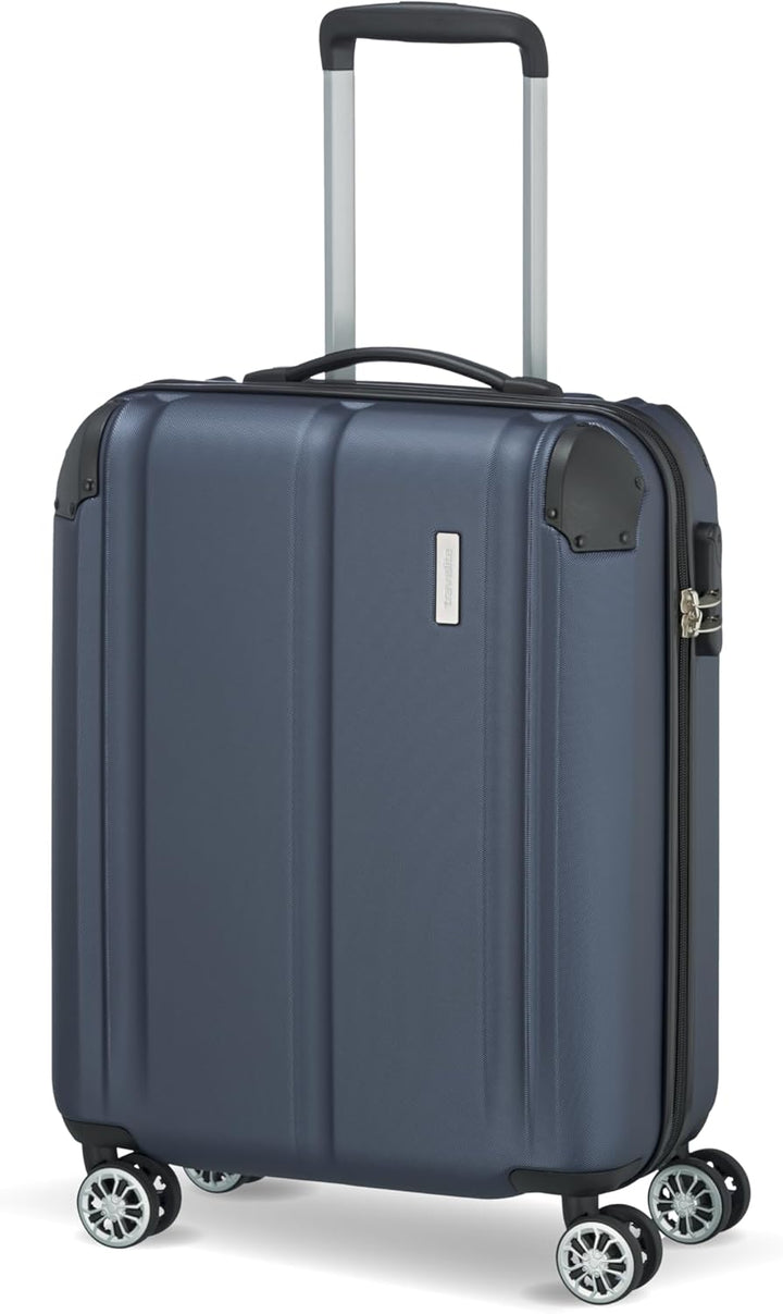 travelite 4-Rad Handgepäck Koffer erfüllt IATA Bordgepäckmass, Gepäck Serie CITY: Robuster Hartschal