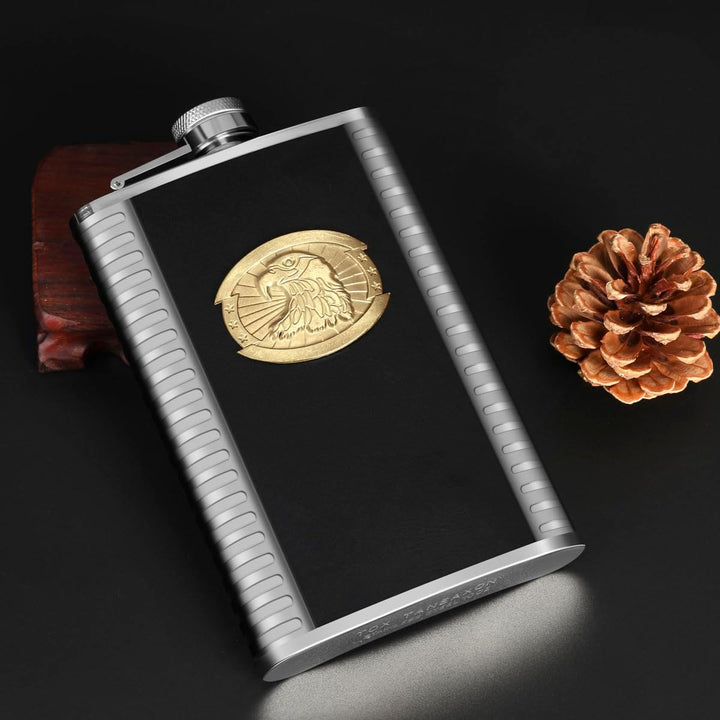 Flachmann aus Edelstahl, mit Trichter und Box, 284 ml B. Adler 283 g, B. Adler 283 g