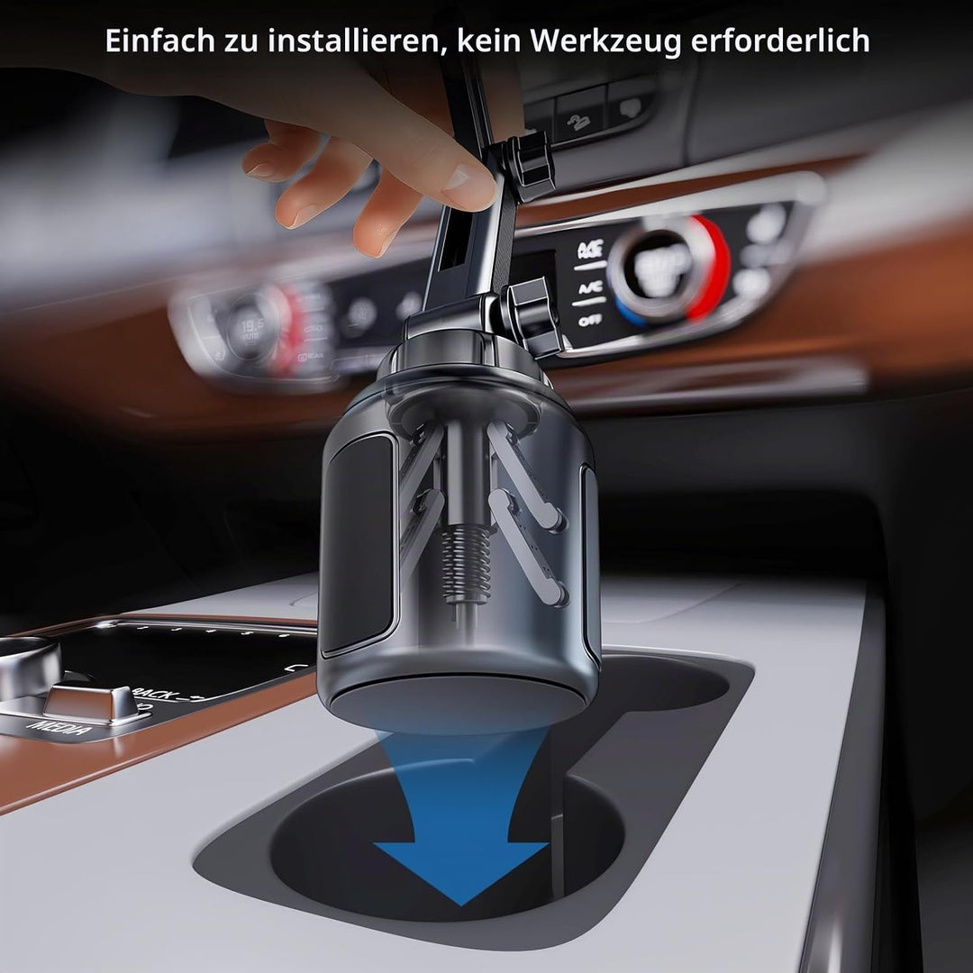 Cup Holder Telefon Tablet Mount für Auto, LKW, 360 ° drehbarer Standhalter und Verstellbarer Arm, ko
