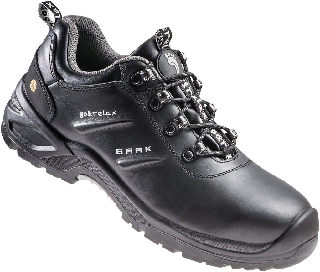 BAAK Sicherheitshalbschuhe S3 "Harris" Industrial - Go&amp;Relax. 1 Stück. 38. Schwarz. 7214N 38 EU, 38