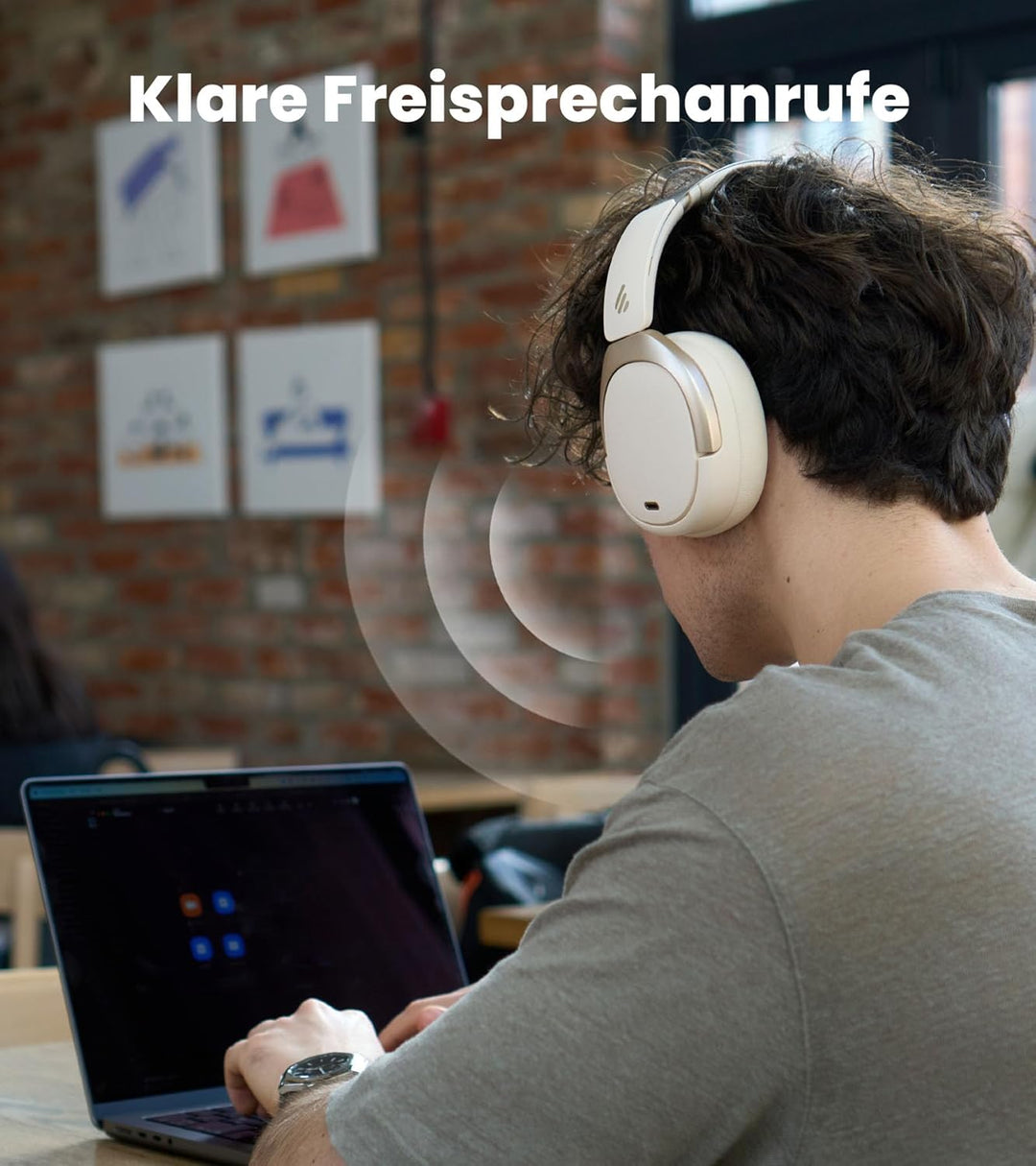 Edifier W80 Over-Ear-Kopfhörer mit aktiver Geräuschunterdrückung (-49 dB), LDAC AAC Hi-Res kabelgebu