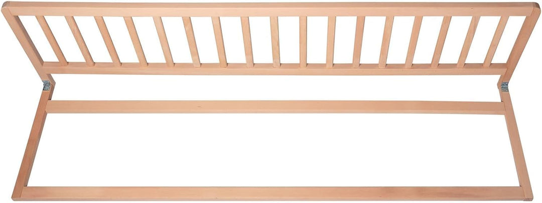 Safetots Extra Breiter Holzbettschutz, Natur, 38cm hoch x 140cm breit, Bettgitter, Sicheres Kinderbe