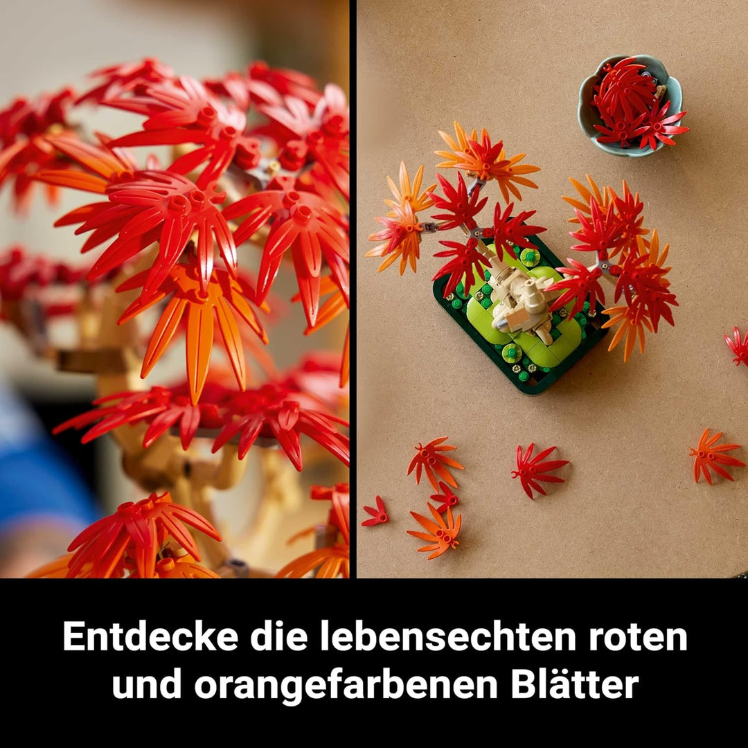 LEGO Botanicals Japanischer Roter Ahorn - Bonsai-Baum - Kunstpflanzen Set mit roten und orangefarben