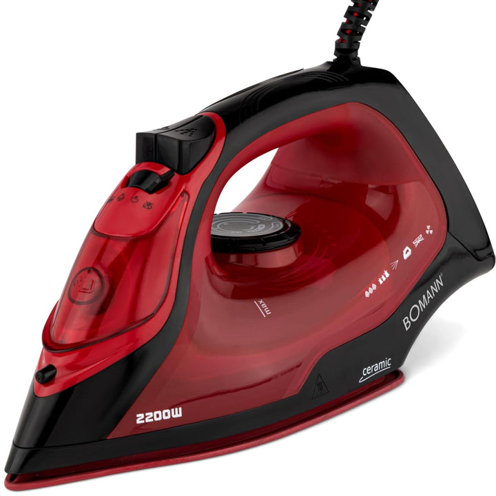 Bomann® Dampfbügeleisen mit Keramiksohle | 2200W | Bügeleisen mit Dampf | 250ml Tank | schnelle Aufh