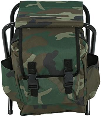 VGEBY Angelrucksack Stuhl, Tragbar Rucksack mit Stuhl Fischerstuhl Angeln Klappbarer Hocker Sitz mit