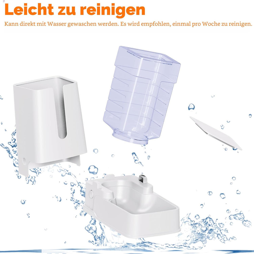 Automatischer Futterspender für Hunde und Wasserspender, Weiss