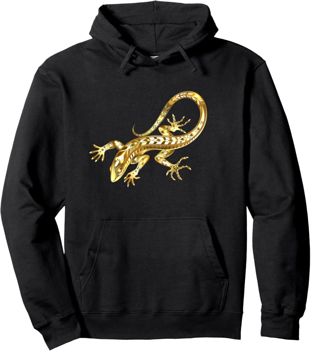 Golden Gecko Art Herptile Herpetology Herpetologist Herping Pullover Hoodie