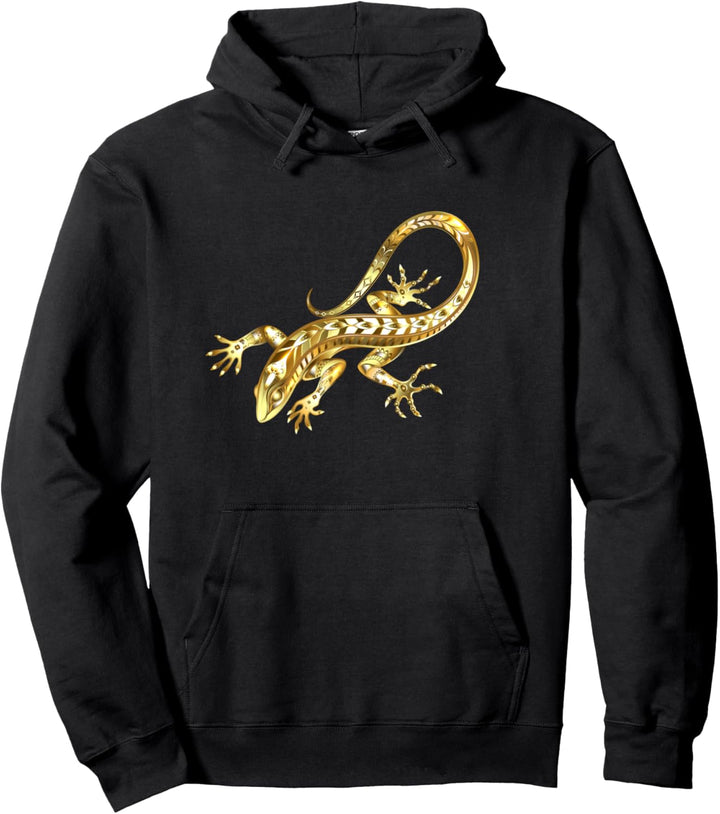 Golden Gecko Art Herptile Herpetology Herpetologist Herping Pullover Hoodie