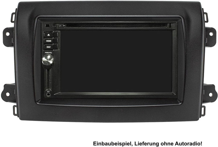 tomzz Audio 2414-101-4 Doppel DIN Radioblende kompatibel mit FIAT Ducato Serie 8 ab 2021 matt schwar