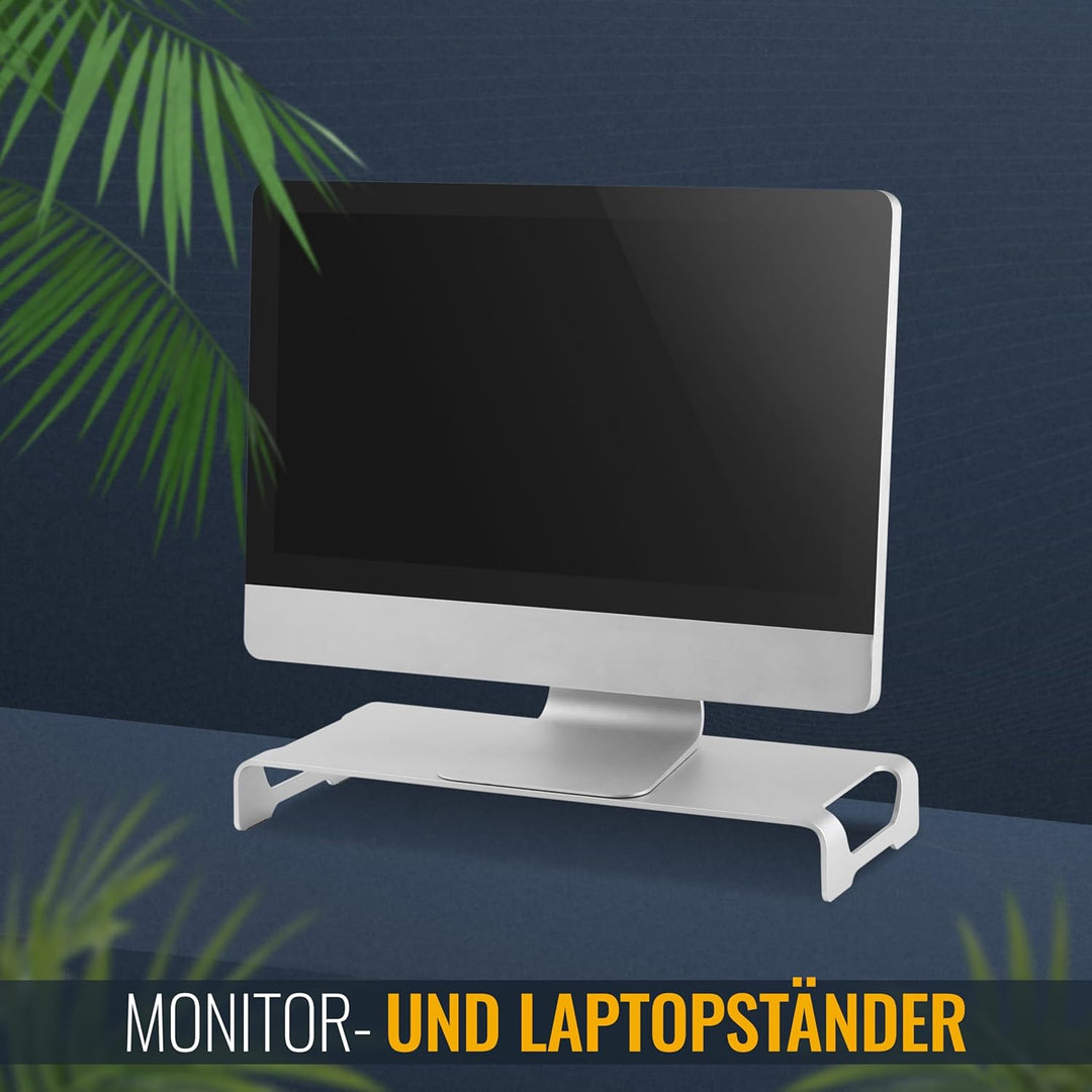 RICOO Ständer für Computermonitore bis 32 Zoll, Monitor Schreibtischaufsatz - Aluminium Lapdesk MTS-