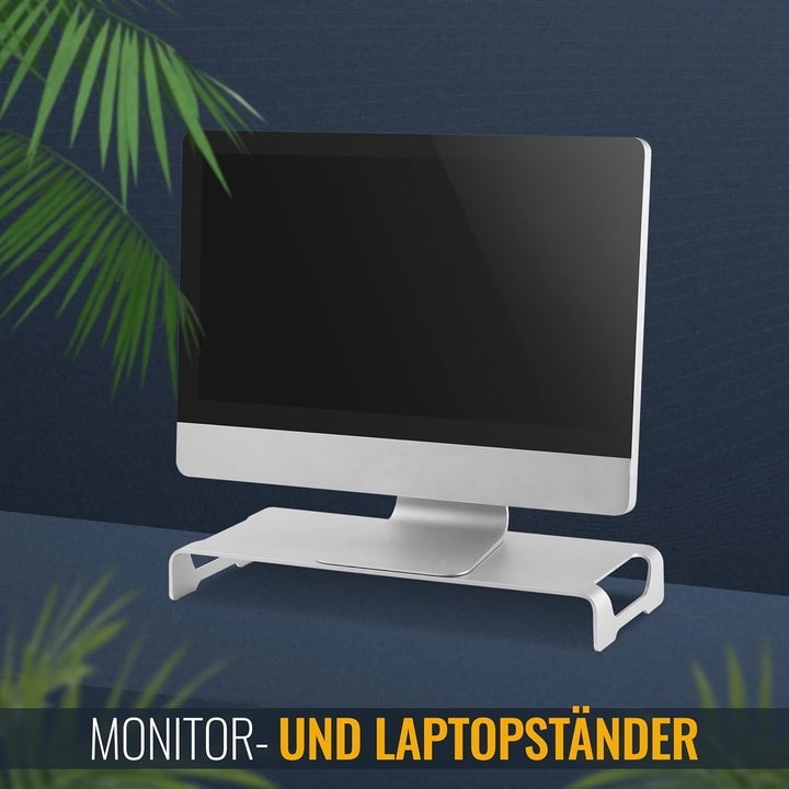 RICOO Ständer für Computermonitore bis 32 Zoll, Monitor Schreibtischaufsatz - Aluminium Lapdesk MTS-